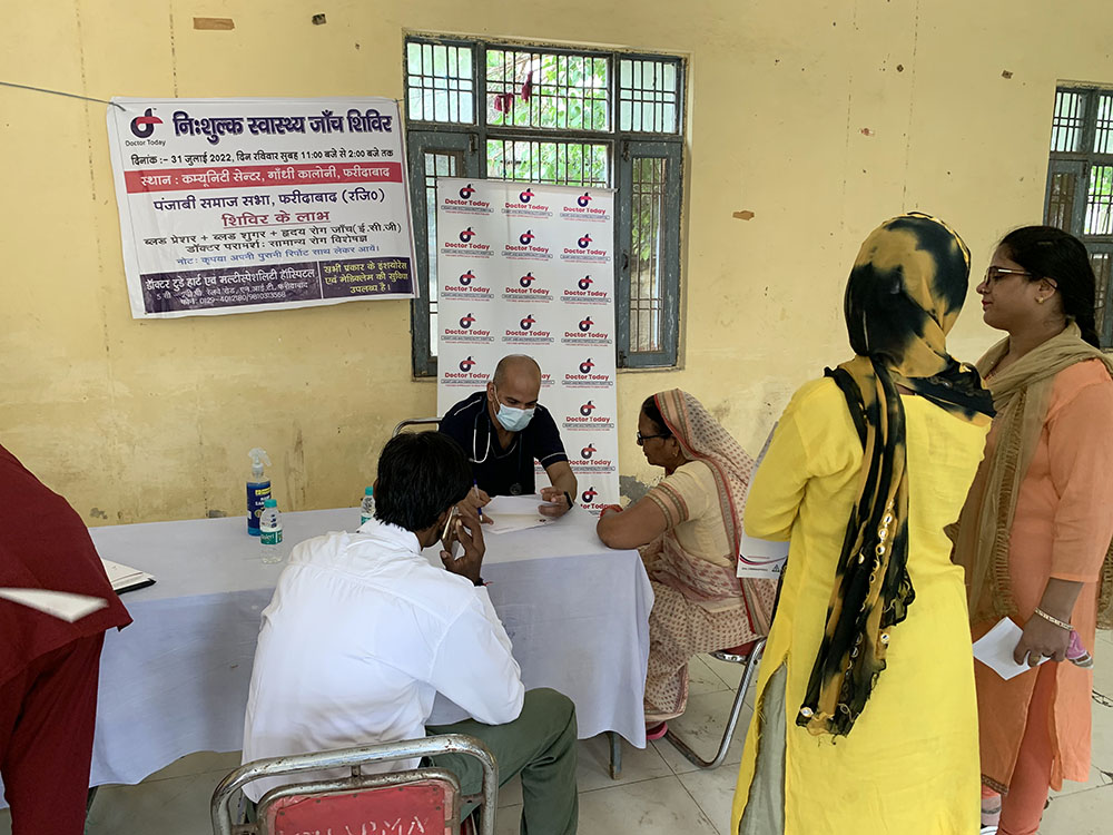 Read more about the article Free Health Check-up Camp at Community Centre, Gandhi Colony, Faridabad (31st July 2022)